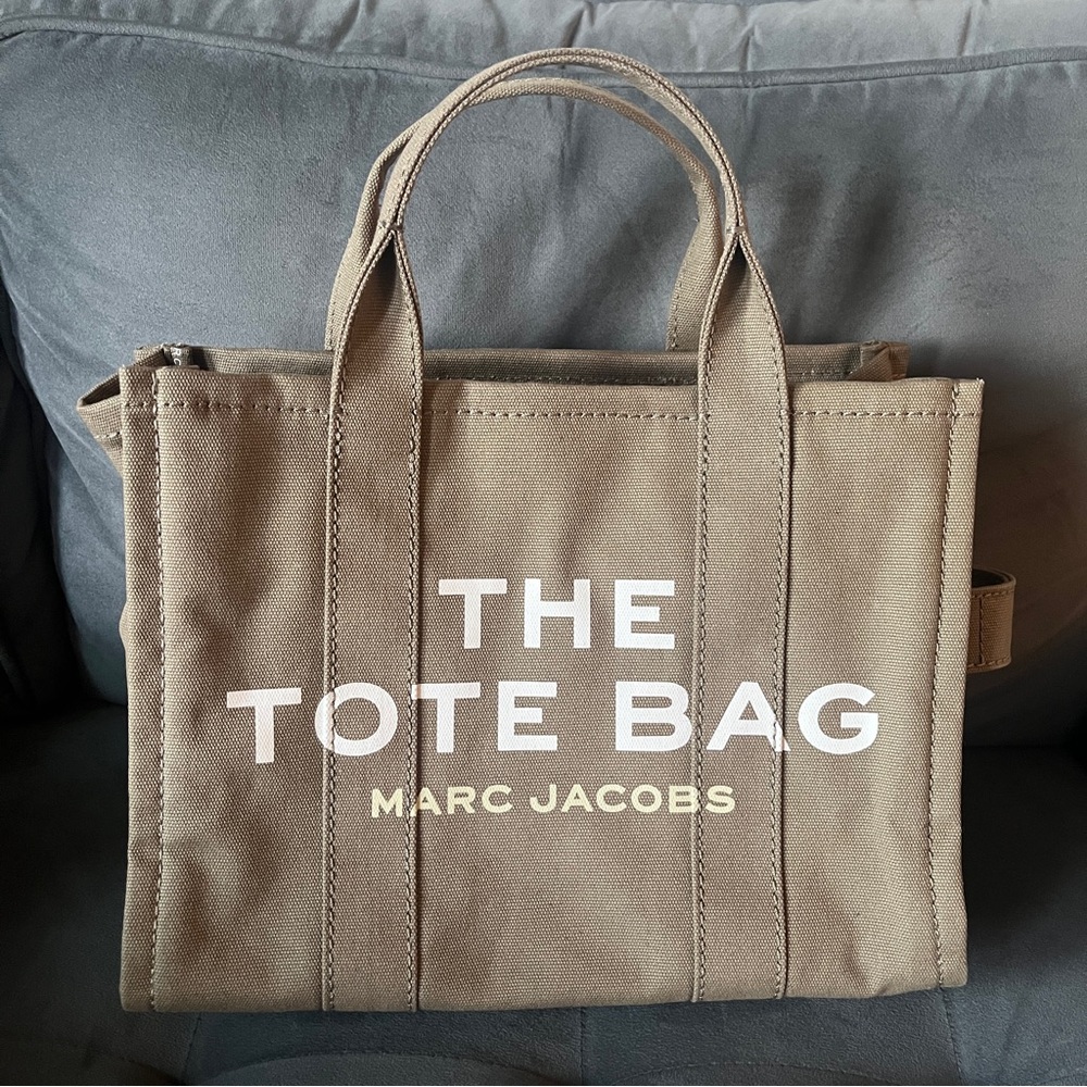 Marc Jacobs The Tote Bag Canvas Medium Slate Green